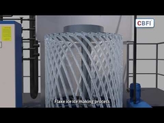 Large flake ice machine with rake system steel structure cold storage