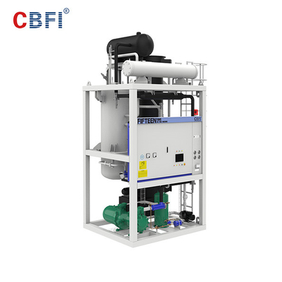 R404a Refrigerant Terpisah Unit Ice Tube Machine dengan Evaporator Satinless Steel