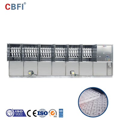 Stainless Steel Air Cooling Cube Ice Machine Maker Low Noise Level Dengan Kapasitas 1-20 Ton/24 jam