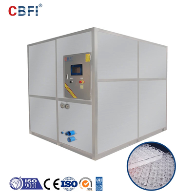 1-20 Ton / 24 jam Mesin Kubu Es Industri Pasagi Bizter Frascold R404A Pendingin