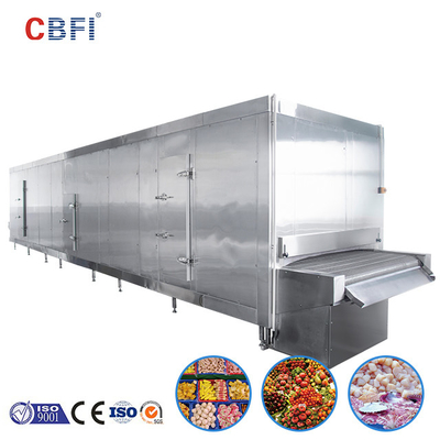 2000kg/jam Mesin Freezer Quick Tunnel Freezing Food Buah-buahan Buah-buahan Buah-buahan Buah laut