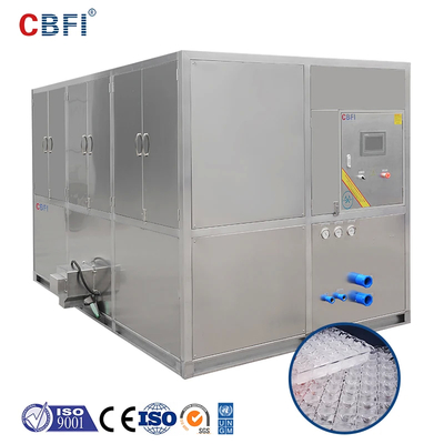 Low Noise Stainless Steel Ice Cube Machine Dengan Bizter / Frascold Compressor