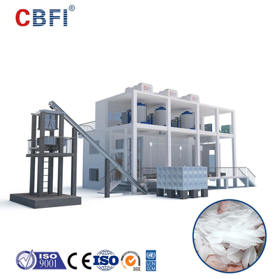 Mesin Es Serpihan Industri 1-60 Ton Tanpa Usaha - 5 ° C Suhu Es Bitzer / Copeland Compressor