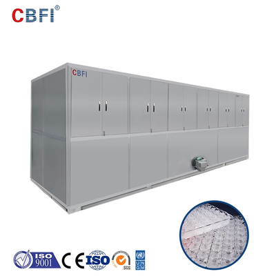 Low Noise Ice Cube Machine Stainless Steel Square Ice Maker 1-20 Ton/24 jam Kapasitas